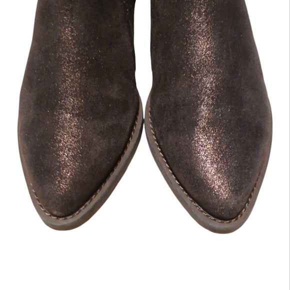 NEW Gentle Soles Metallic Brown Ankle Boots Womens Slip-on Brown Booties Sze 7 M - Picture 4 of 11